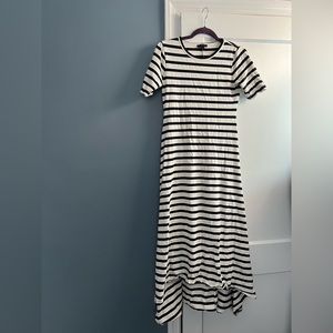 J crew striped high low dress size xs